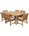 Macy's Bristol 7-pc. Rectangle Dining Set (dining Table And Dining Chairs), Created For  In Brown