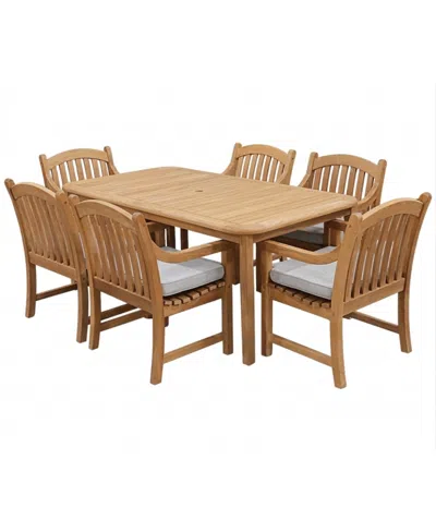 Macy's Bristol 7-pc. Rectangle Dining Set (dining Table And Dining Chairs), Created For  In Brown