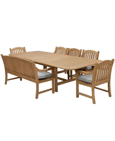 Macy's Bristol 7-pc. Rectangle Dining Set (dining Table, Dining Chairs And Bench), Created For  In Multi