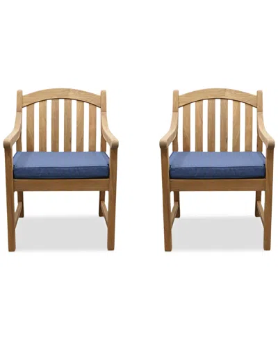 Macy's Bristol Dining Chairs, Set Of 2, Created For  In Blue