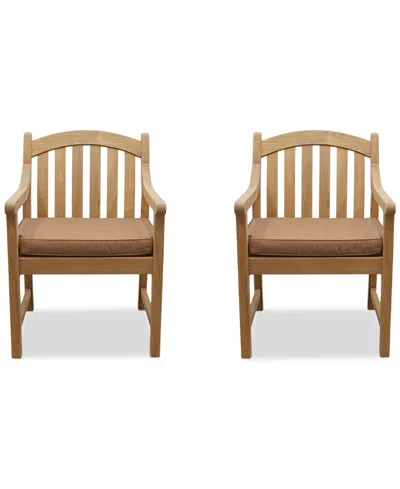 Macy's Bristol Dining Chairs, Set Of 2, Created For  In Brown