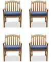 Macy's Bristol Dining Chairs, Set Of 4, Created For  In Brown