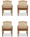 Macy's Bristol Dining Chairs, Set Of 4, Created For  In Brown