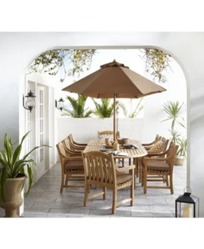 Macy's Bristol Teak Outdoor Dining Collection Created For Macys Created For Macys In Blue
