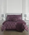 Macy's Brooks Reversible 14-piece Jacquard Microfiber Comforter Set, King, Created For  In Purple