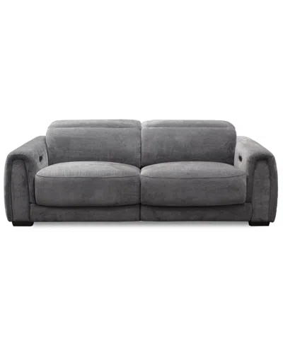 Macy's Brownell 2-pc.sofa Sectional With 2 Power Motion Chairs, Exclusively At  In Gray