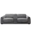 Macy's Brownell 3-pc.sofa Sectional With 2 Power Motion Chairs & 1 Console, Exclusively At  In Gray