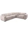 Macy's Brownell 5-pc. L-shape Sectional With 2 Power Motion Chairs & 1 Console, Exclusively At  In Pink
