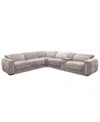 Macy's Brownell 6-pc. L-shape Sectional With 3 Power Motion Chairs & 1 Console, Exclusively At  In Brown