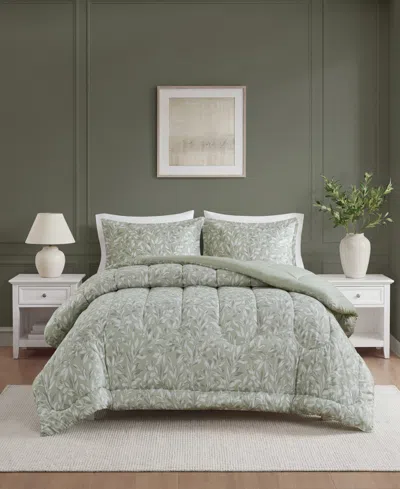 Macy's Brynne Reversible 3-piece Comforter Sets In Green