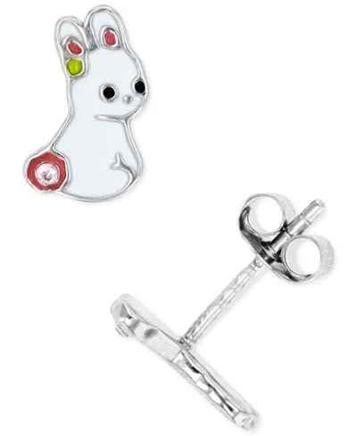 Macy's Bunny Stud Earrings In Sterling Silver Or 14k Gold Over Sterling Silver