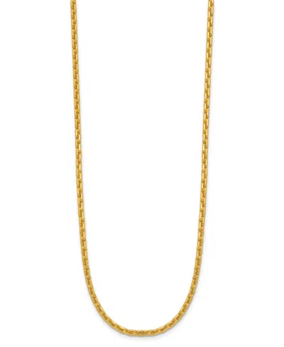 Macy's Cable Chain Necklace In 24k Yellow Gold In Brown