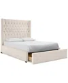 Macy's Cadelyn Full Upholstered Storage Bed In Sand