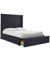 Macy's Cadelyn Queen Upholstered Storage Bed In Blue