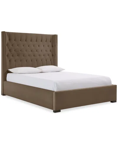 Macy's Cadelyn Upholstered California King Bed In Brown