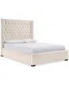 Macy's Cadelyn Upholstered California King Bed In Sand