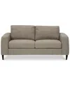 Macy's Calvus Fabric Loveseat, Exclusively At  In Brown