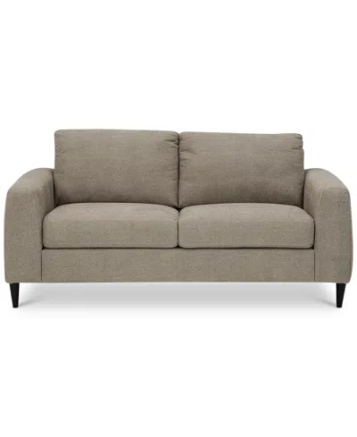 Macy's Calvus Fabric Loveseat, Exclusively At  In Brown