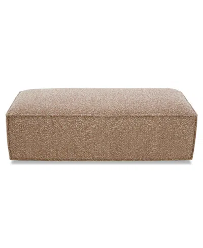 Macy's Camelle Fabric Caster Ottoman,  Exclusive In Brown