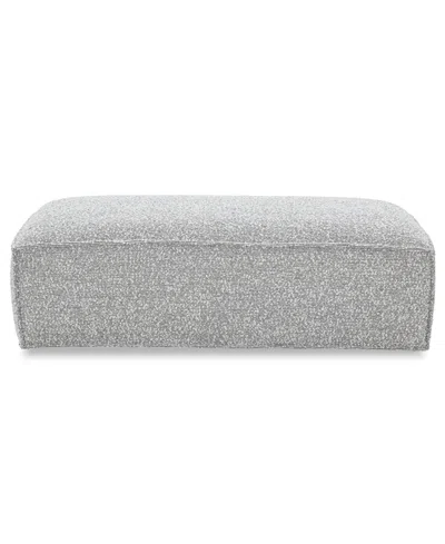 Macy's Camelle Fabric Caster Ottoman,  Exclusive In Gray
