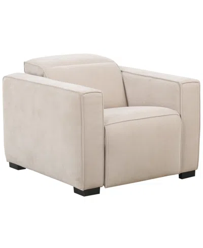 Macy's Carltoun 43" Fabric Power Motion Recliner With Power Headrest In Neutral