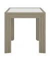 Macy's Cascade 24" Glass Top End Table In Dovetail