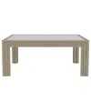 Macy's Cascade 42" Glass Square Cocktail Table In Dovetail