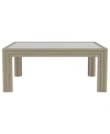 Macy's Cascade 42" Glass Square Cocktail Table In Dovetail