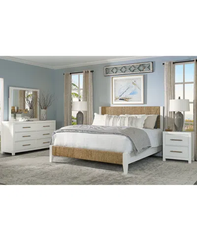 MACY'S CATRIONA 3PC BEDROOM SET (KING WOVEN BED, DRESSER & 2-DRAWER NIGHTSTAND)
