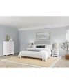 Macy's Catriona 3pc Bedroom Set (king Upholstered Bed, Dresser, Open Nightstand) In Blue And White Striped