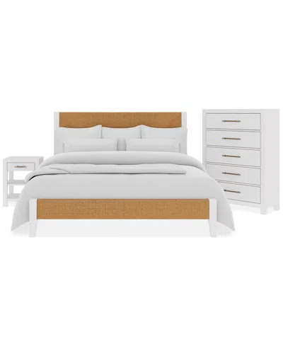 Macy's Catriona 3pc Bedroom Set (queen Woven Bed, Chest, Open Nightstand) In No Color