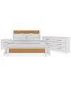 Macy's Catriona 3pc Bedroom Set (queen Woven Bed, Dresser, 2-drawer Nightstand) In No Color