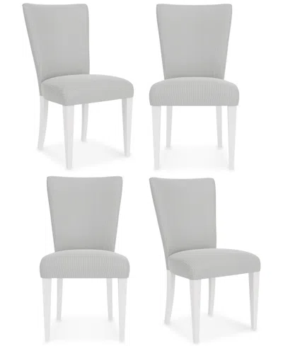 Macy's Catriona 4 Pc. Upholstered Side Chair Set In Gray