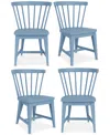 MACY'S CATRIONA 4 PC. WOOD SIDE CHAIR SET