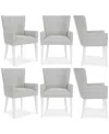 MACY'S CATRIONA 6 PC. UPHOLSTERED ARM CHAIR SET