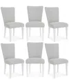Macy's Catriona 6 Pc. Upholstered Side Chair Set In Grey