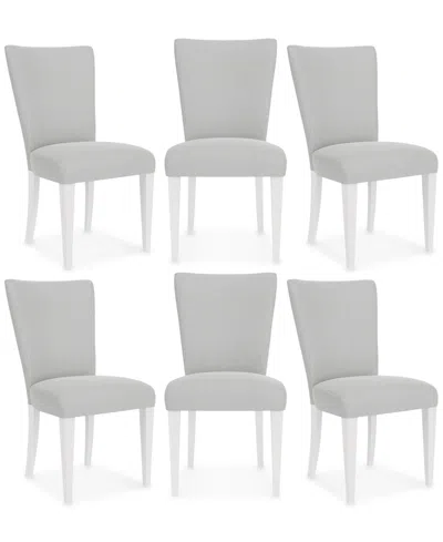Macy's Catriona 6 Pc. Upholstered Side Chair Set In Gray