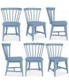 MACY'S CATRIONA 6 PC. WOOD SIDE CHAIR SET