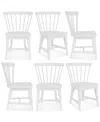 MACY'S CATRIONA 6 PC. WOOD SIDE CHAIR SET