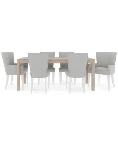 Macy's Catriona 7pc Dining Set (rectangular Dining Table, 4 Upholstered Side Chairs & 2 Upholstered Arm Cha In No Color