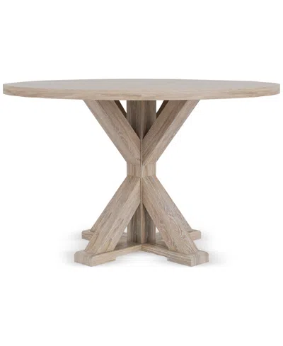 Macy's Catriona Round Dining Table In Neutral