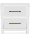 Macy's Catriona Two Drawer Nightstand In White