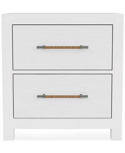 Macy's Catriona Two Drawer Nightstand In White