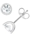 Macy's Certified Diamond Stud Earrings (1 Ct. T.w.) In 14k White Gold (also In 14k Yellow Gold) In Silver