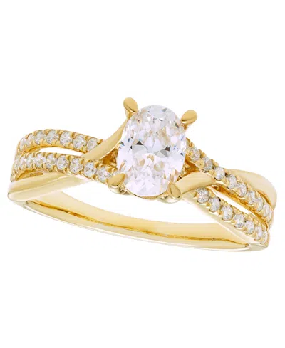 Macy's Certified Lab Grown Diamond Ring (1 Ct. T.w.) In 14k Yellow Gold