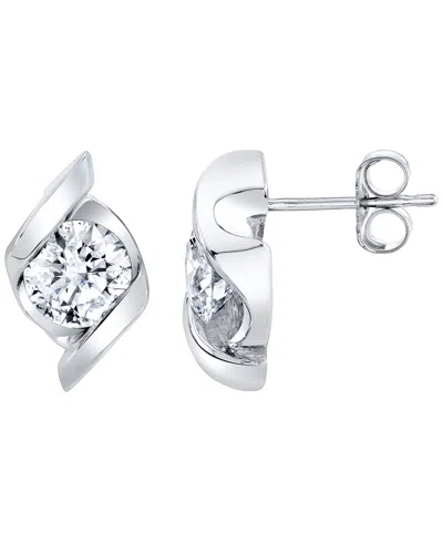 MACY'S CERTIFIED LAB GROWN DIAMOND STUD EARRINGS (1-1/2 CT. T.W.) IN 14K WHITE GOLD (ALSO AVAILABLE IN 14K 