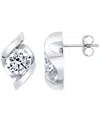 Macy's Macys Certified Lab Grown Diamond Stud Earrings In Silver