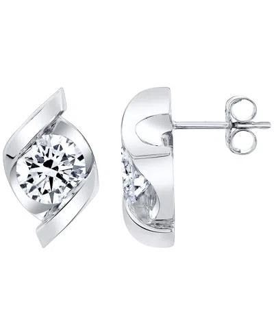 MACY'S CERTIFIED LAB GROWN DIAMOND STUD EARRINGS (2 CT. T.W.) IN 14K WHITE GOLD (ALSO AVAILABLE IN 14K YELL