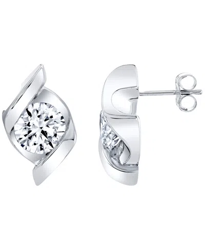 MACY'S CERTIFIED LAB GROWN DIAMOND STUD EARRINGS (3 CT. T.W.) IN 14K WHITE GOLD (ALSO AVAILABLE IN 14K YELL