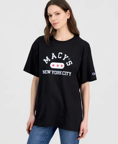 Macy's Champion Unisex  3-star Graphic Short-sleeve T-shirt, Created For  In Black